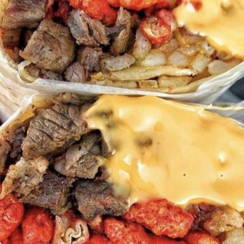 Man vs Fries - two burritos filled with meat and cheese - Food Delivery Services Near Me - Miami, Florida