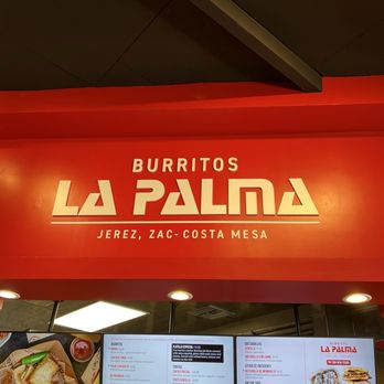 Burritos La Palma - Menu and sign. - Mexican Near Me - Costa Mesa, California