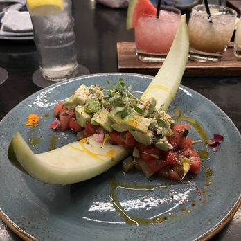 Traveler's Table - Watermelon and Avocado Salad - Cocktail Bars Near Me - Houston, Texas