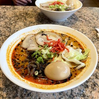 Ryujin Ramen - Kuro Tonkotsu Ramen - spicy level 5 (of 6) - Ramen Near Me - Sacramento, California