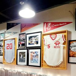 CJ's Sports Bar & Grill - Cedar Rapids Professional Minor League Baseball autographed wall and memorabilia.