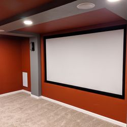 Theatricks AV - Clean and perfect!  Even the subwoofers can be hidden in the walls!