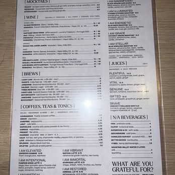 Cafe Gratitude - menu - Vegan Near Me - Venice, California Cafe Gratitude - menu - Vegan Near Me - Venice, California