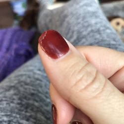 Old Mill Towne Nail & Spa - Top coat of my dip powder is chipping off less than a week from having them done.