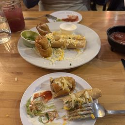 Mini chimichangas and taquitos. Mini chimichangas and taquitos.