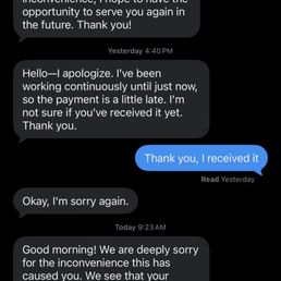 double text asking to remove my honest & uncomfortable review.