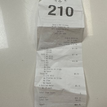 Dave's Hot Chicken - $69.17 and most glt thrown away - Chicken Shop Near Me - Oceanside, California Dave's Hot Chicken - $69.17 and most glt thrown away - Chicken Shop Near Me - Oceanside, California