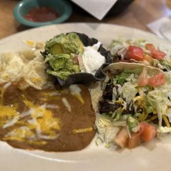 The Plaza Restaurant & Bar - Fajita taco special. Omg so good