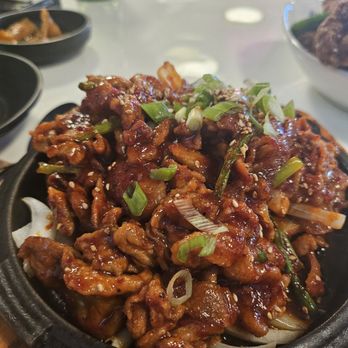 HamaHippo Korean Kitchen - The spicy pork - a little too much on the sweet side - Korean Near Me - Fullerton, California