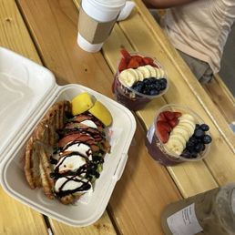 Caprese Sandwich and O.G Acai Bowl Caprese Sandwich and O.G Acai Bowl