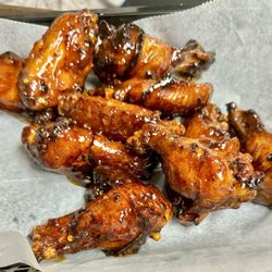 Foggy Bottom BBQ - Sweet chile chicken wings! Awesomeness!
