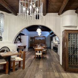 The Historic Taos Inn - A view into the house restaurant, Doc Martin's