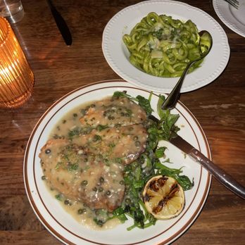 The Nice Guy - Lews Chicken Piccata + Strozzapreti Pesto - Italian Near Me - Los Angeles, California