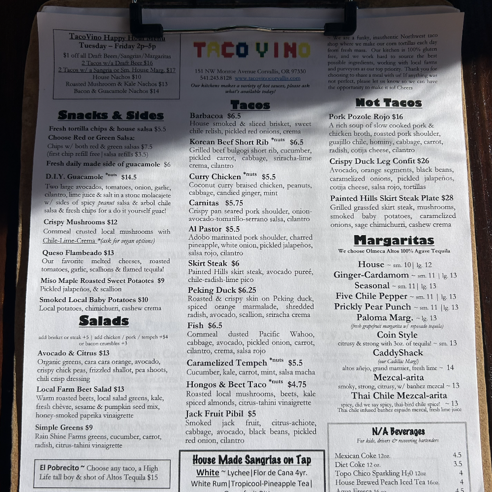 TacoVino - Wine Bars Near Me - Corvallis, Oregon
