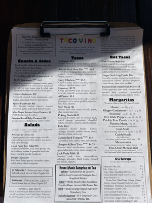 Menu photo 1 TacoVino Corvallis, OR