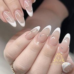 Luxi Spa & Salon - White tips nails