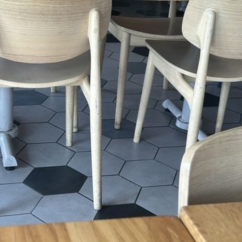 Zankou Chicken - Dirty seat backs stained from dirty hands - Mediterranean Near Me - Long Beach, California