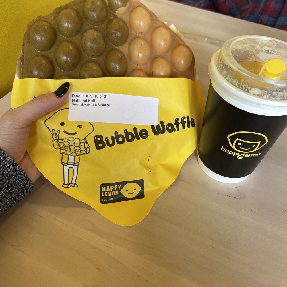 Happy Lemon - Half and Half Bubble Waffle Honey Green Tea - Bubble Tea Near Me - Beaverton, Oregon Happy Lemon - Half and Half Bubble Waffle Honey Green Tea - Bubble Tea Near Me - Beaverton, Oregon