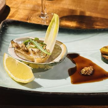 Ichika - Abalone with Jack Daniel's grain mustard sauce - Sushi Bars Near Me - Milpitas, California Ichika - Abalone with Jack Daniel's grain mustard sauce - Sushi Bars Near Me - Milpitas, California