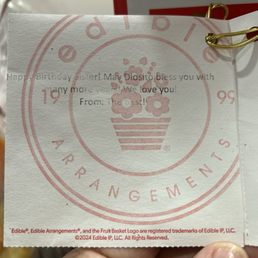 The ink on the card was very faint!