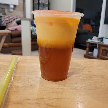 Thai Fresh - Thai iced tea, expensive ($6) but delicious. - Thai Near Me - Northville, Michigan