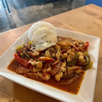 Hook & Reel Cajun Seafood & Bar - Jambalaya w/ egg - Seafood Near Me - Sacramento, California Hook & Reel Cajun Seafood & Bar - Jambalaya w/ egg - Seafood Near Me - Sacramento, California