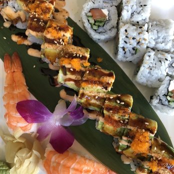 Oshio - Cherry Blossom Roll, Philadelphia roll and shrimp nigiri - Sushi Bars Near Me - Columbus, Ohio Oshio - Cherry Blossom Roll, Philadelphia roll and shrimp nigiri - Sushi Bars Near Me - Columbus, Ohio