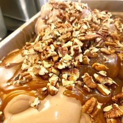 Turtle- chocolate ice cream, caramel, and pecan