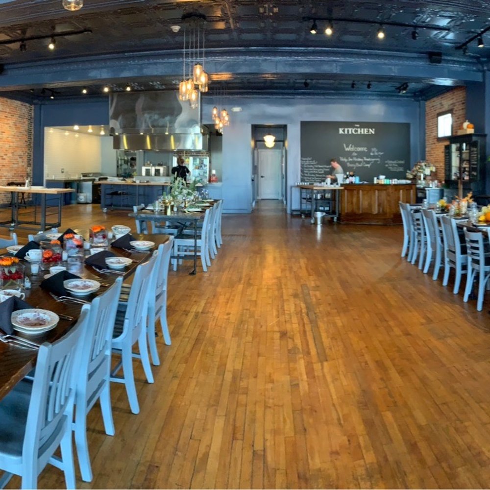 The Kitchen - The main room of The Kitchen. These are three tables that show different types of thanksgiving decor styling. - Venues & Event Spaces Near Me - Columbus, Ohio The Kitchen - The main room of The Kitchen. These are three tables that show different types of thanksgiving decor styling. - Venues & Event Spaces Near Me - Columbus, Ohio