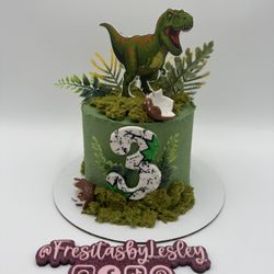 Dinosaur birthday cake