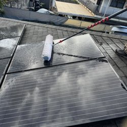 Vern's Pressure Washing - Deionized, solar panel, cleaning water fed brush