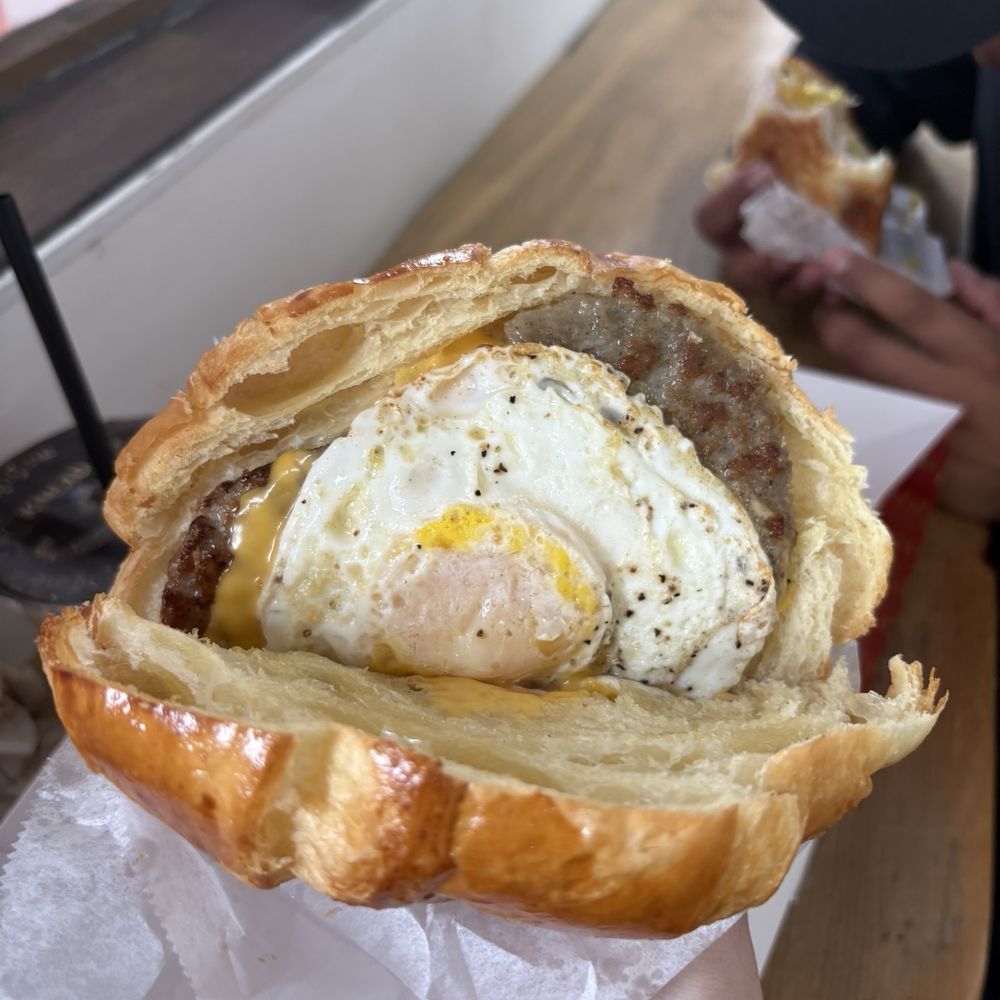 Knead Donuts & Tea - Sausage sandwich - Donuts Near Me - Long Beach, California Knead Donuts & Tea - Sausage sandwich - Donuts Near Me - Long Beach, California