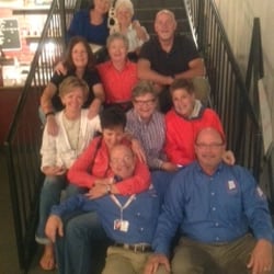 ART Station - Our gang after super play, Marvelous Wonderettes, with David Thomas, President & Artistic Director; Michael Hidalgo, Producer.
