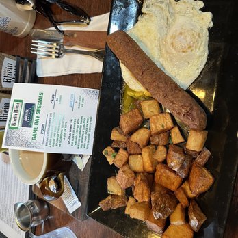 Rhein Haus - Hunter 's Breakfast with beyond sausage - Bars Near Me - Denver, Colorado Rhein Haus - Hunter 's Breakfast with beyond sausage - Bars Near Me - Denver, Colorado