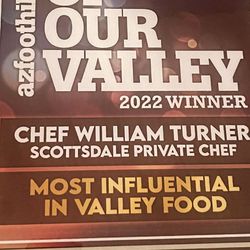 Chef William Turner - Best of the valley, #privatechef