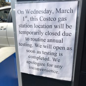 Costco Gasoline - People of yelp, this place will be closed tomorrow (March 1st) so fill up today or day after! - Gas Stations Near Me - Tustin, California Costco Gasoline - People of yelp, this place will be closed tomorrow (March 1st) so fill up today or day after! - Gas Stations Near Me - Tustin, California