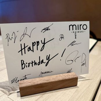 Miro Kaimuki - Nice gesture! - Asian Fusion Near Me - Honolulu, Hawaii