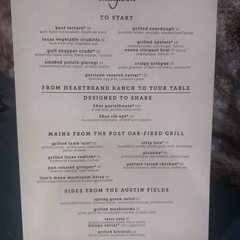 Garrison - New American Near Me - Austin, Texas