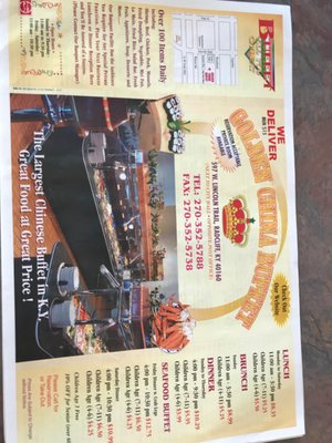 Menu photo 1 Golden China Buffet Radcliff, KY