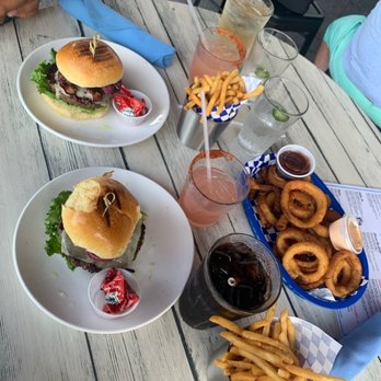 Watermark - Watermark burger, fries, and onion rings. - Cocktail Bars Near Me - New York, New York