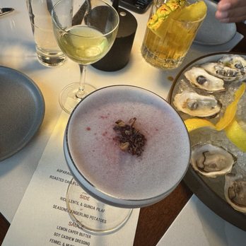 Brine Oyster House - Drink called I think garden party with Gin - Seafood Near Me - Grosse Pointe Park, Michigan