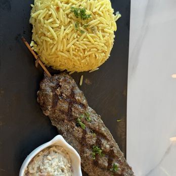 Swift Grill - My kabob with rice and vinete (eggplant mash with other vegetables) - Mediterranean Near Me - Port St. Lucie, Florida Swift Grill - My kabob with rice and vinete (eggplant mash with other vegetables) - Mediterranean Near Me - Port St. Lucie, Florida