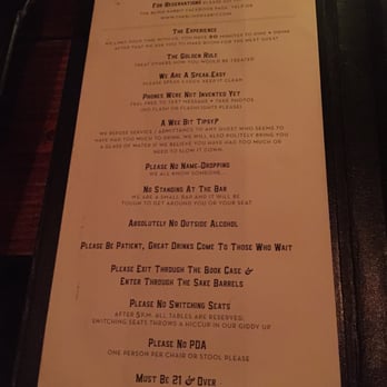The Blind Rabbit - House rules - Cocktail Bars Near Me - Anaheim, California The Blind Rabbit - House rules - Cocktail Bars Near Me - Anaheim, California