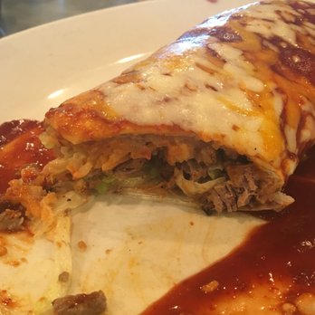 La Margarita - Inside the burrito Santa Fe (beef) it was good, not a big fan of lettuce in a burrito. Sauce was great. - Mexican Near Me - Irving, Texas
