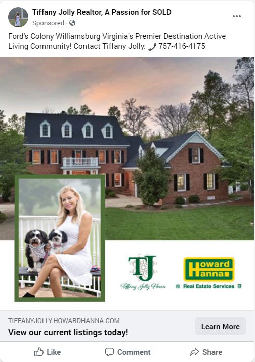 TIFFANY JOLLY HOWARD HANNA 5208 Monticello Ave, Williamsburg