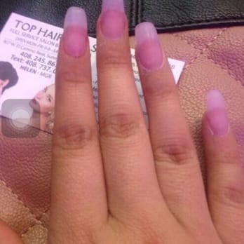Top Hair-Nails - Paid 40 dollars for this mess and then had to get it fixed else where. - Nail Salons Near Me - Sunnyvale, California Top Hair-Nails - Paid 40 dollars for this mess and then had to get it fixed else where. - Nail Salons Near Me - Sunnyvale, California