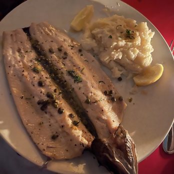 Employees Only - Whole Rainbow Trout/side of mash potatoes - New American Near Me - New York, New York Employees Only - Whole Rainbow Trout/side of mash potatoes - New American Near Me - New York, New York