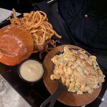 Little Bad Wolf - Bad Burger with Mac & Cheese Side - American Near Me - Chicago, Illinois Little Bad Wolf - Bad Burger with Mac & Cheese Side - American Near Me - Chicago, Illinois