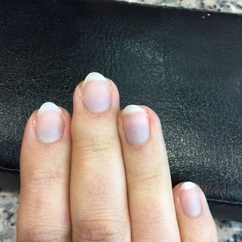 LaVi Nails - Awful crooked over cut almond shape nail - Nail Salons Near Me - Paramus, New Jersey LaVi Nails - Awful crooked over cut almond shape nail - Nail Salons Near Me - Paramus, New Jersey