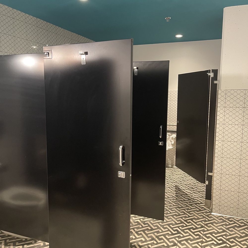 Bryant Street Market - The Black Bathroom is niiice and cleaned - Public Markets Near Me - Washington, DC, District of Columbia